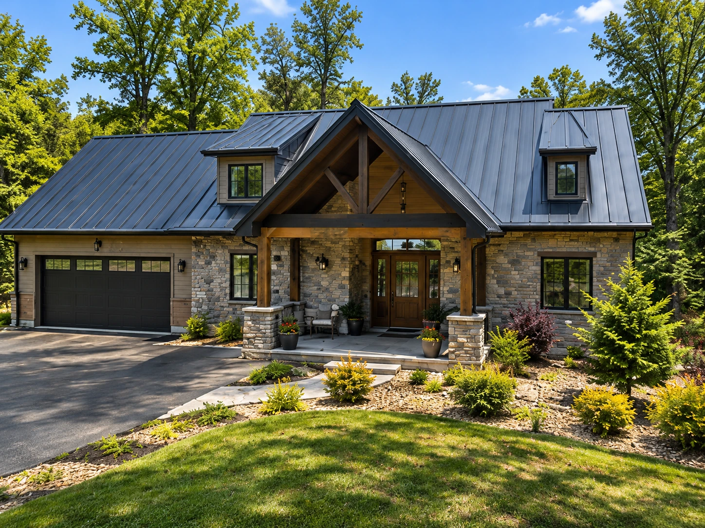 Completed standing-seam metal roof by RRMasters