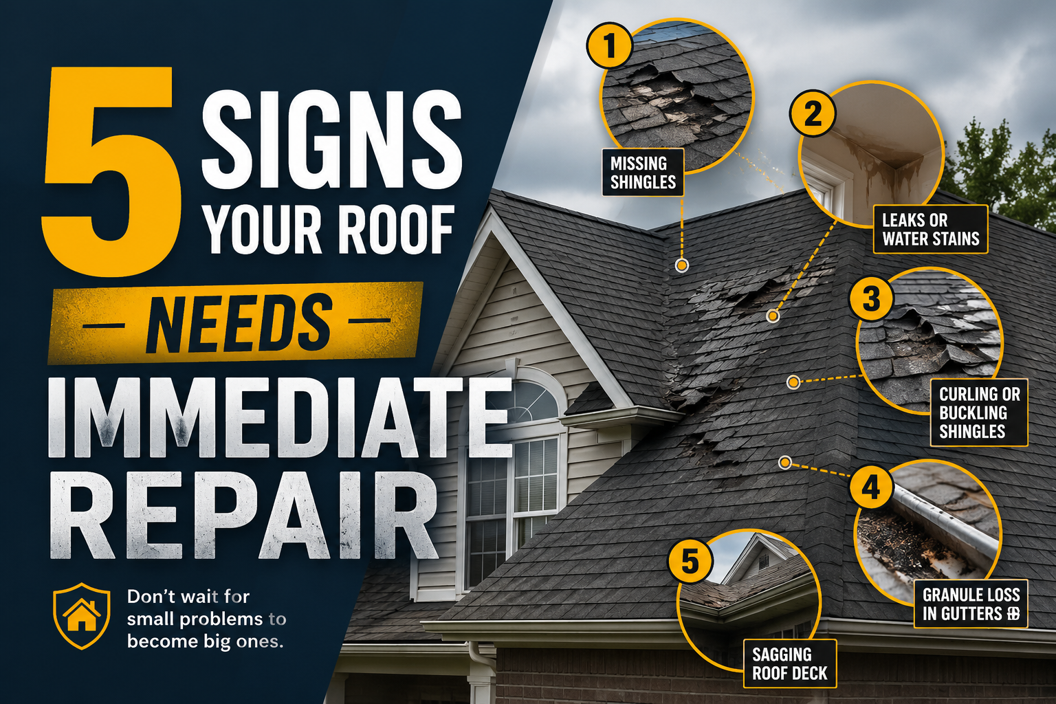 5 Signs Your Roof Needs Immediate Repair
